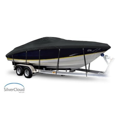 Eevelle Boat Cover CUDDY CABIN, Outboard Fits 22ft 6in L up to 102in W Charcoal SCVCDY22102B-CHL